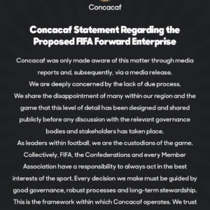 Concacaf Statement