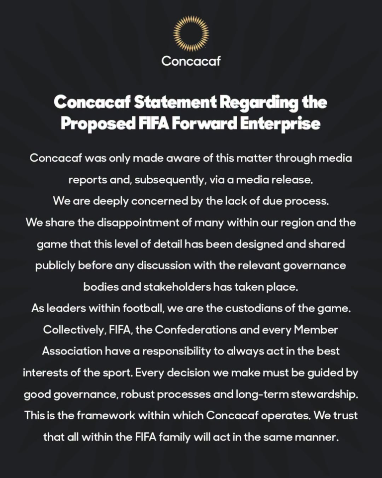 Concacaf Statement